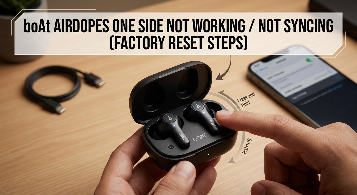 boAt Airdopes one side not working fix