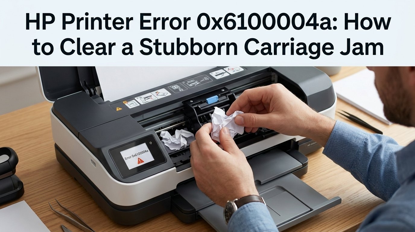 HP printer carriage jam error 0x6100004a